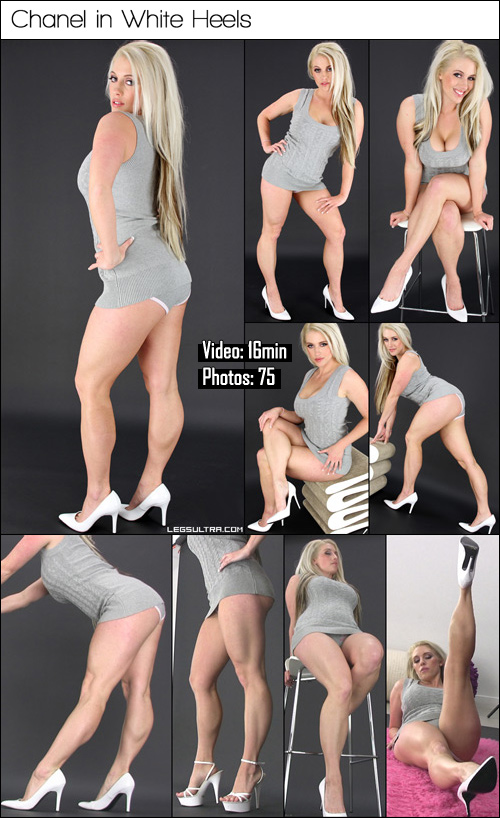 Chanel in White Heels